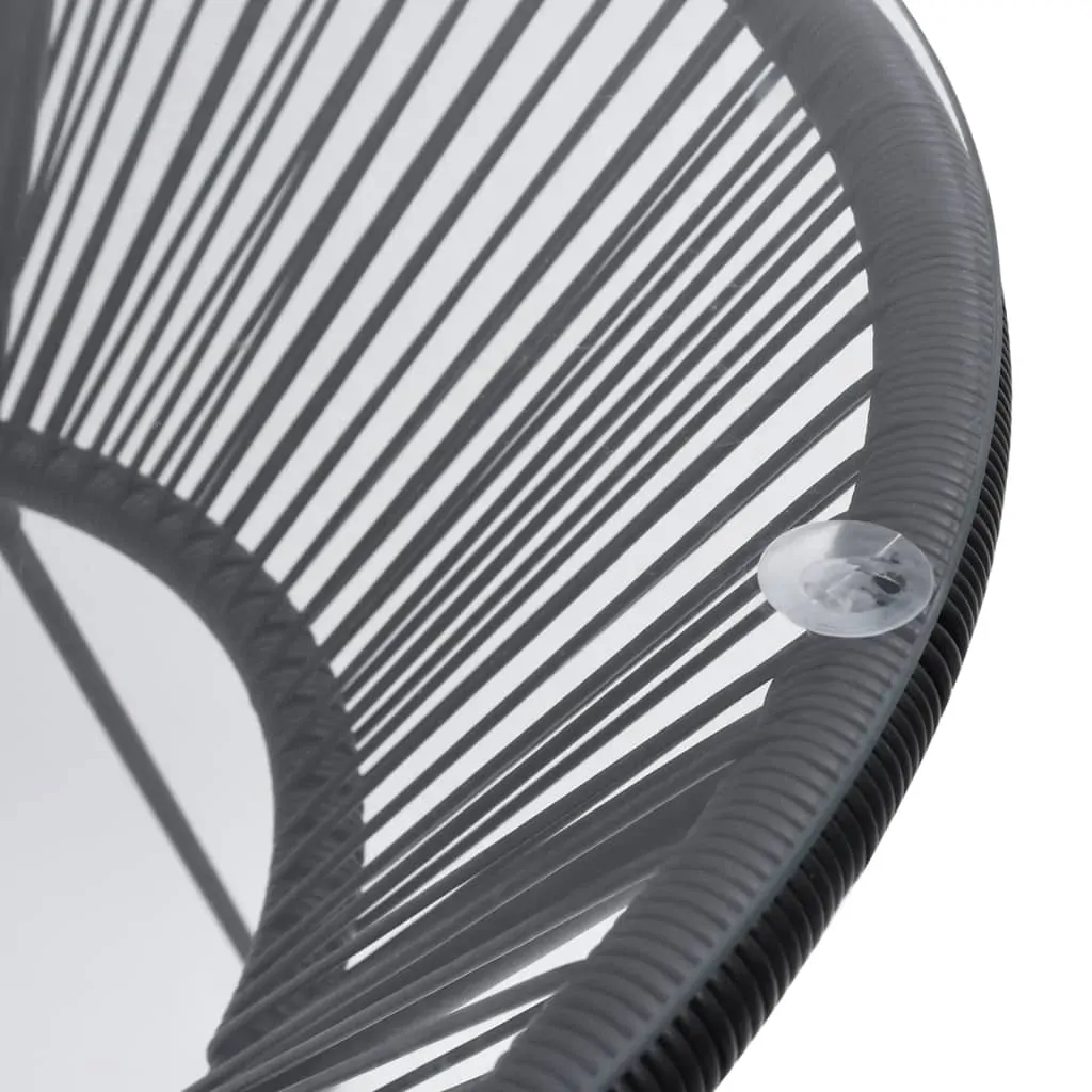 Outdoor Dining Set PVC Rattan Black Price