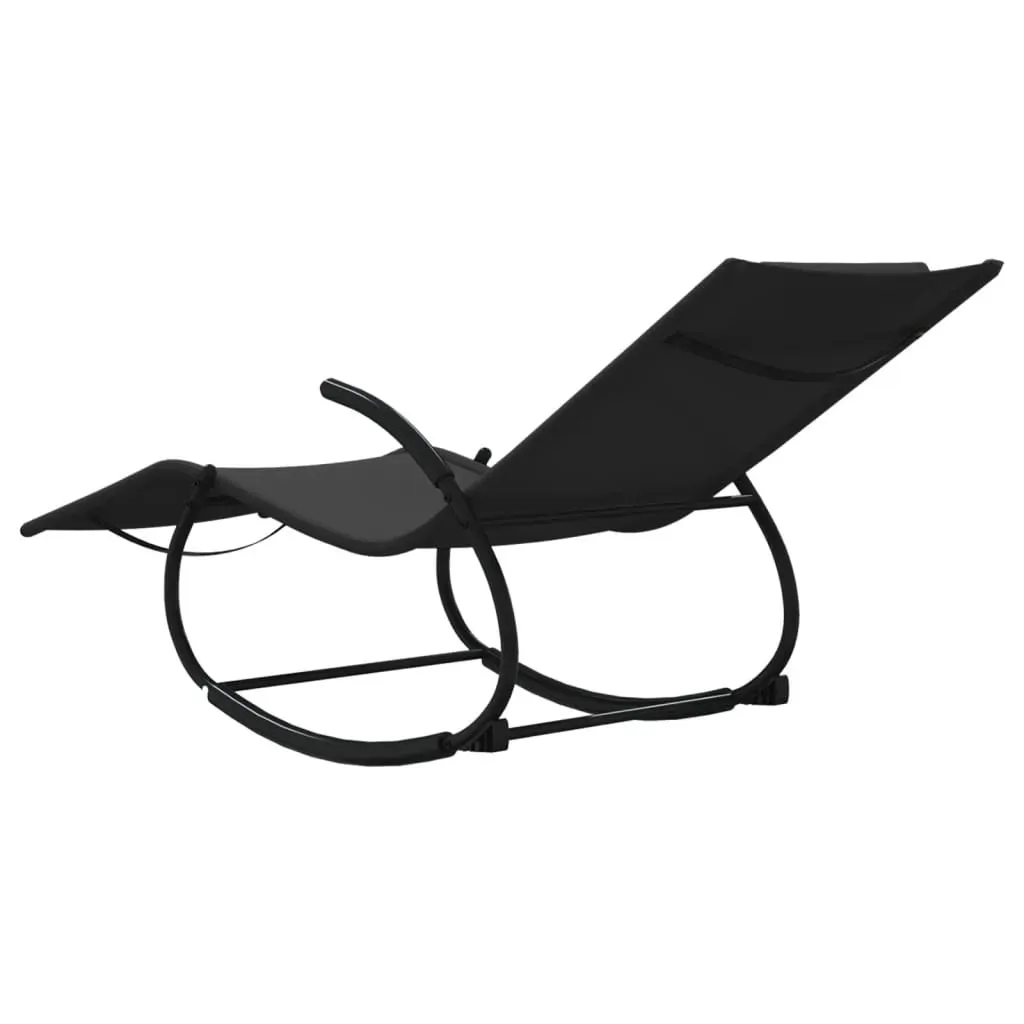 Rocking Sun Lounger Steel and Textilene Price
