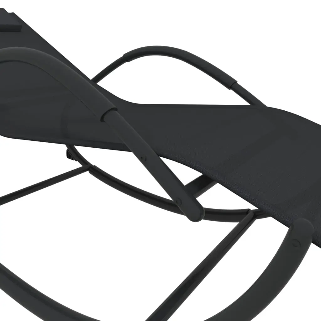 Rocking Sun Lounger Steel and Textilene Price