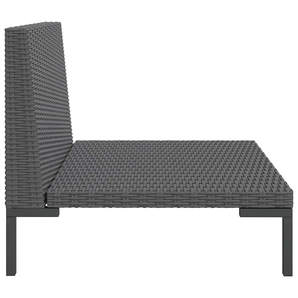 Garden Sofa with Cushions Half Round Poly Rattan Price