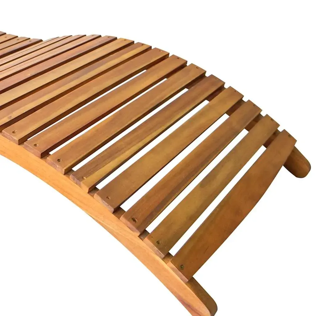 Garden Sun Lounger with Cushion Solid Wood Acacia Price