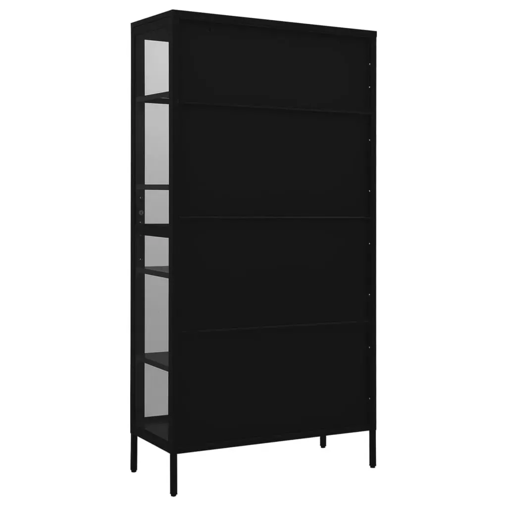 Display Cabinet 90x40x180 cm Steel and Tempered Glass Price