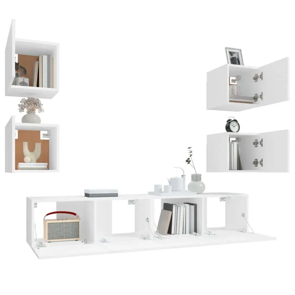 Broomall 6 Piece TV Cabinet Set Engineered Wood Price