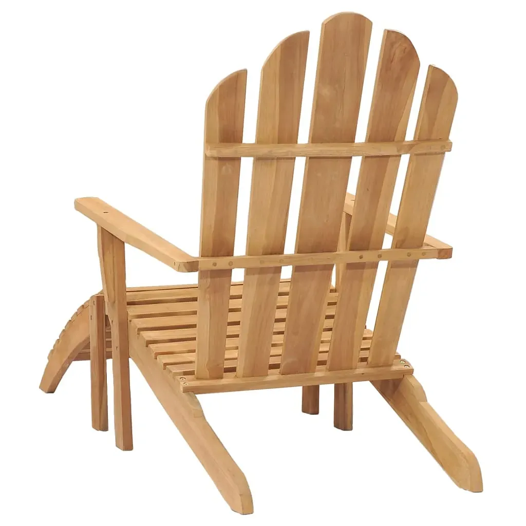 Adirondack Chair with Footrest Solid Wood Teak Price