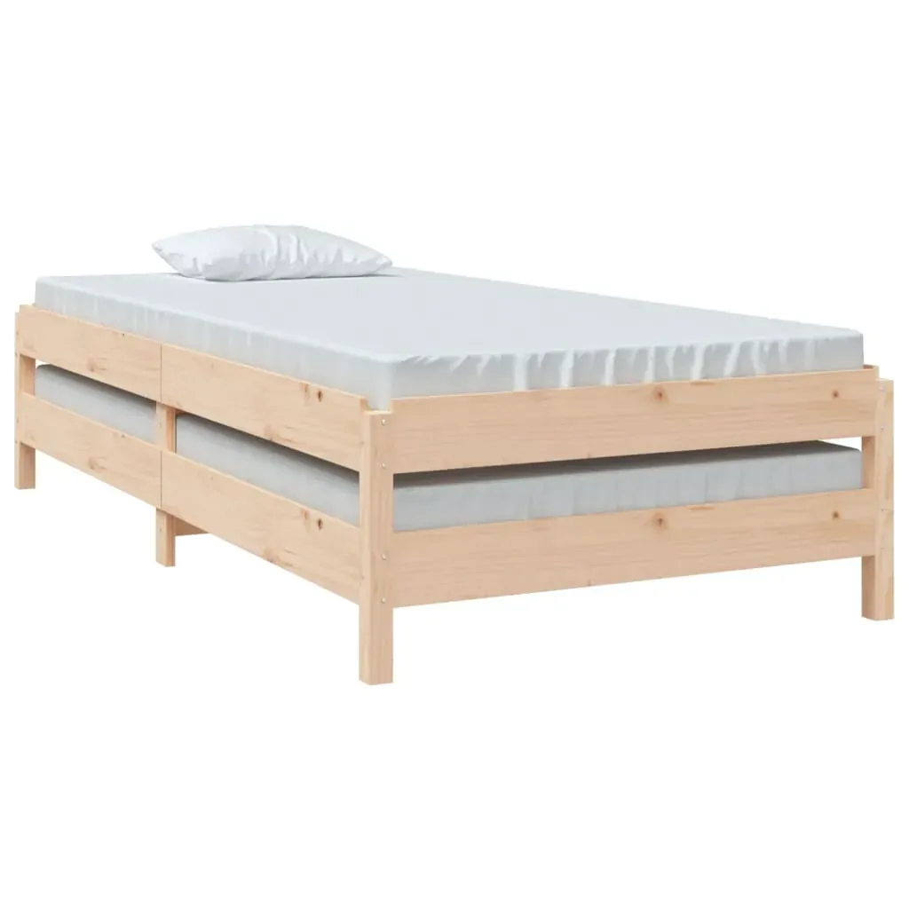 Stack Bed 92x187 cm Single Bed Size Solid Wood Pine Price