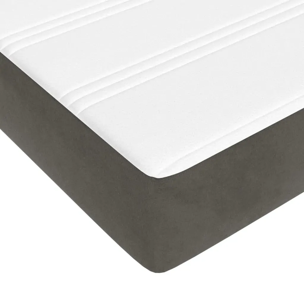 Atlanta Pocket Spring Bed Mattress Dark Grey Velvet Price