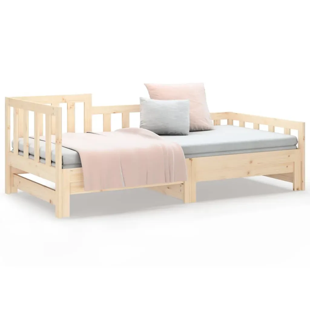 Buckhurst Pull-out Day Bed 2x(90x190) cm Solid Wood Pine Price
