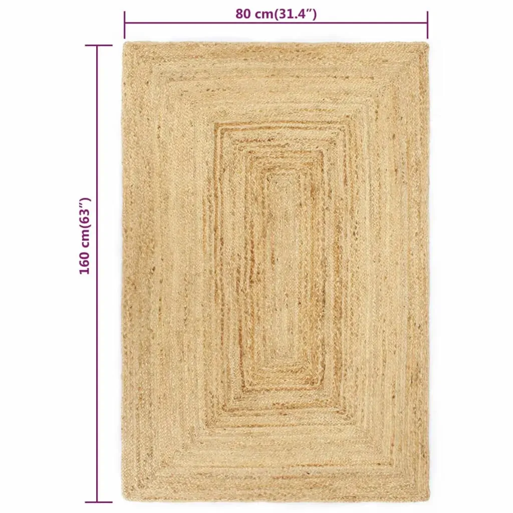 Handmade Rug Jute Natural Price