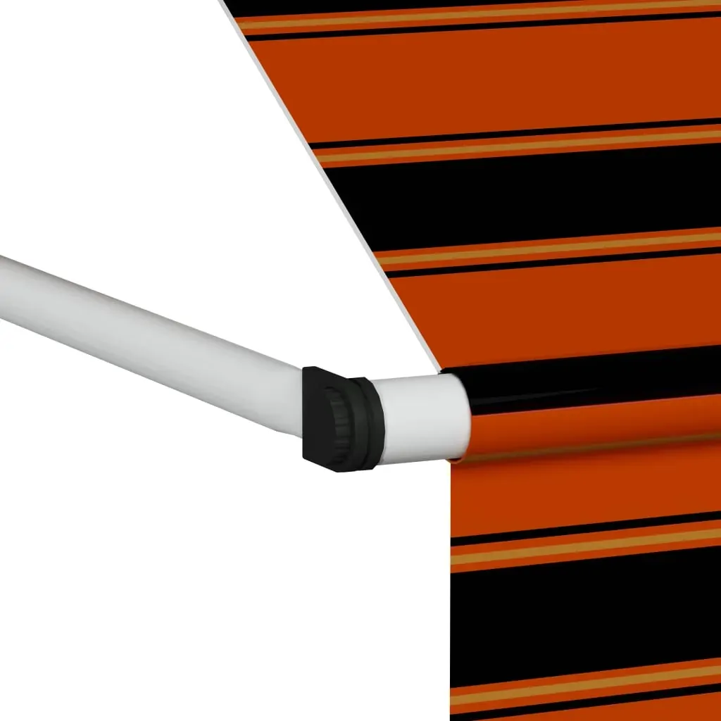 Manual Retractable Awning Orange and Brown Price