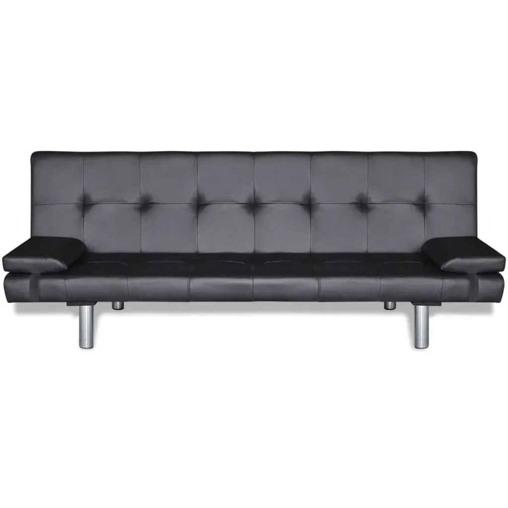 Rutland Sofa Bed with Two Pillows Artificial Leather Adjustable Price