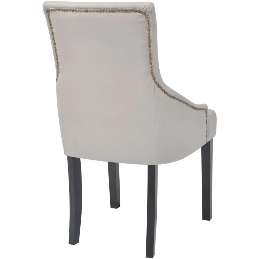 Dining Chairs Cream Grey Fabric Price