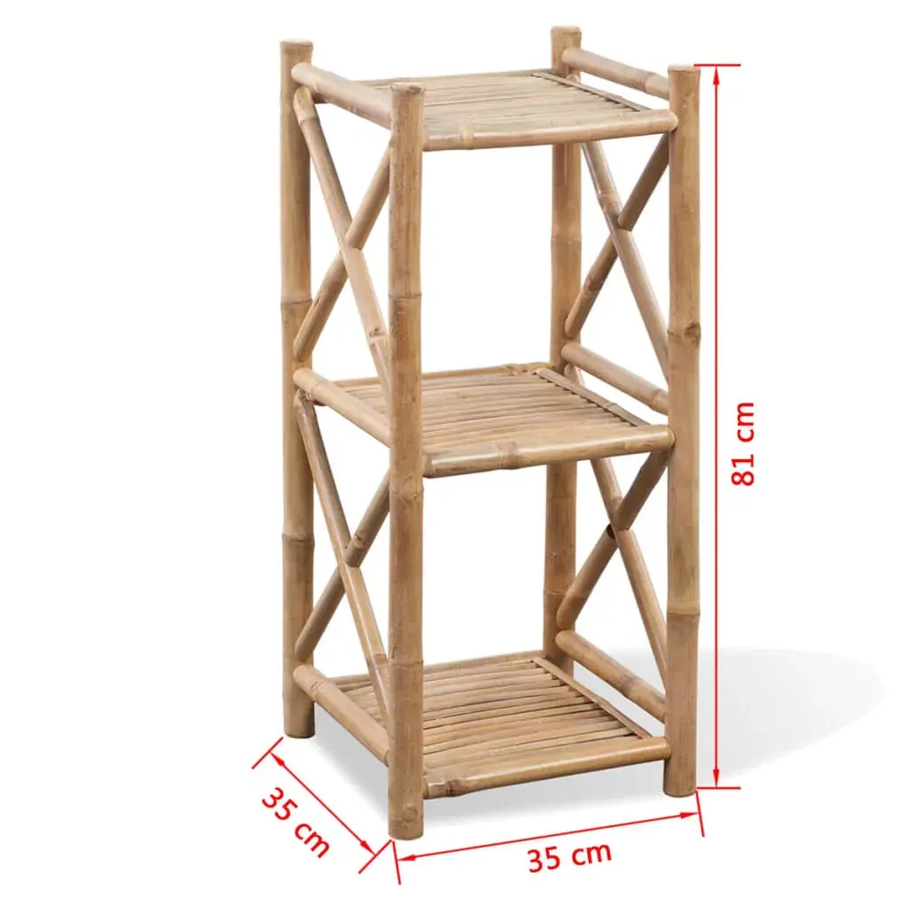 3-Tier Square Bamboo Shelf Price