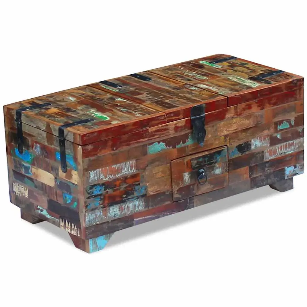 Coffee Table Box Chest Solid Reclaimed Wood 80x40x35 cm Price