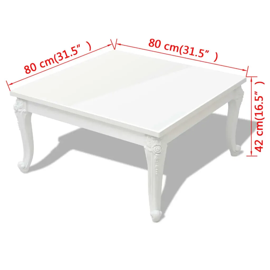 Coffee Table High Gloss White Price
