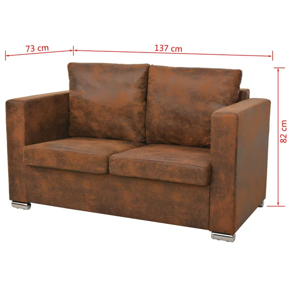 Hadleigh Sofa 137x73x82 cm Artificial Suede Leather Price