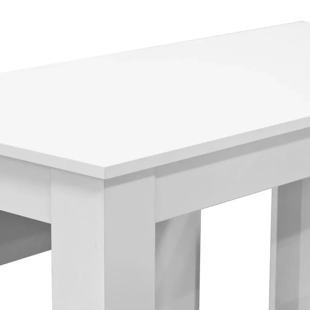 Dining Table and Benches 3 Pieces Engineered Wood Price