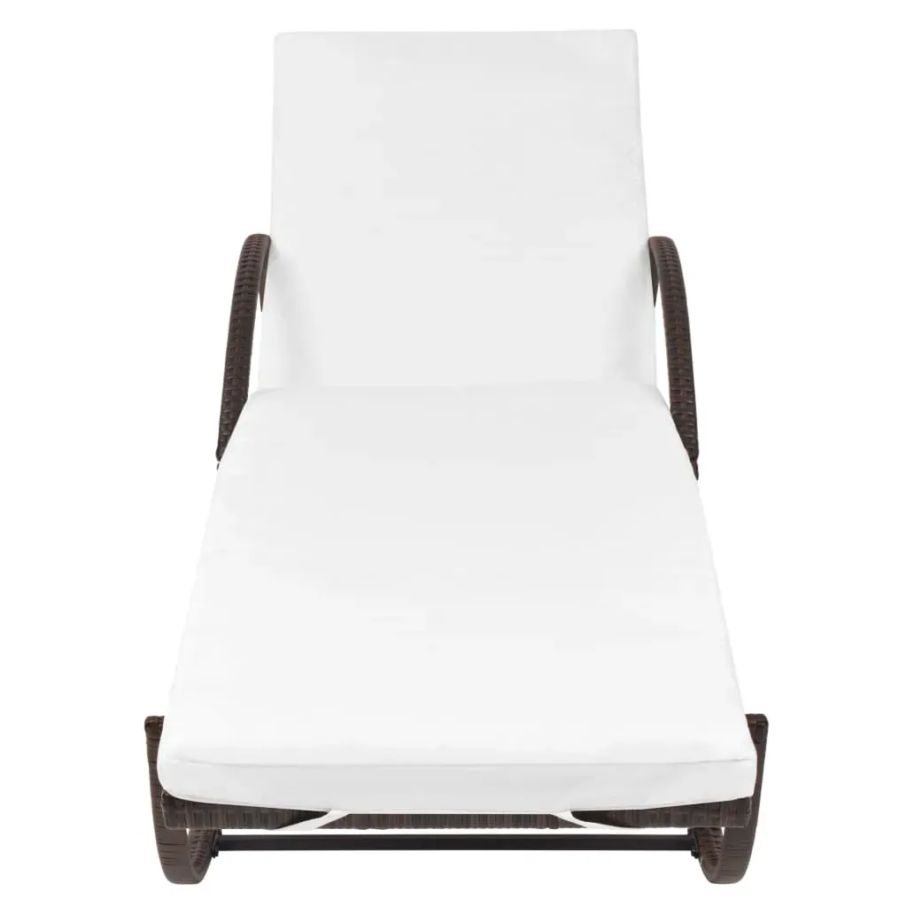 Sun Loungers 2 pcs with Table Poly Rattan Price