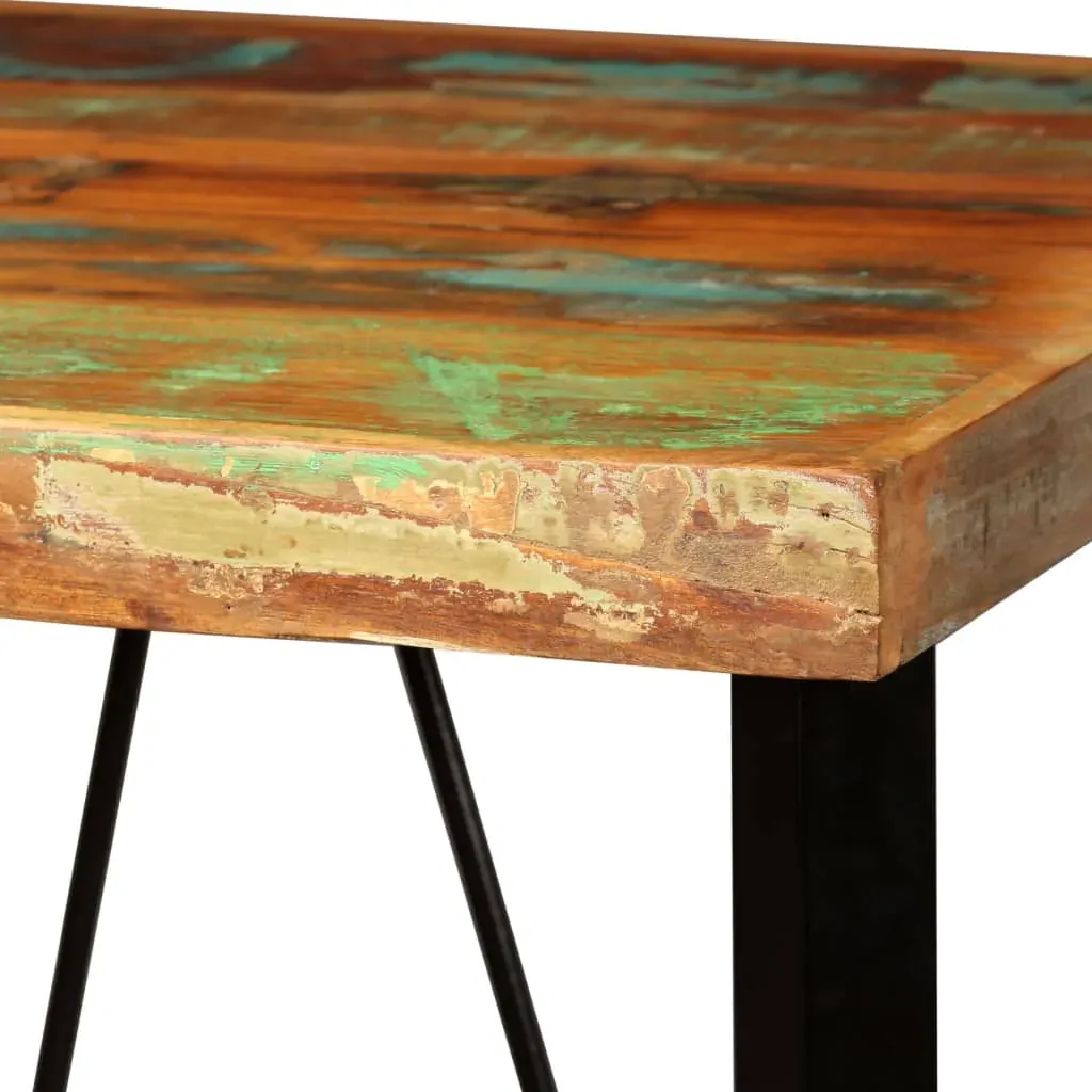 Bar Set Solid Wood Reclaimed. Genuine Leather & Canvas Price