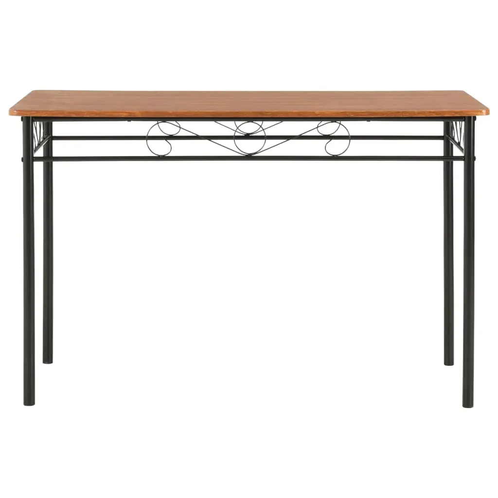 Dining Set MDF and Steel Brown Price