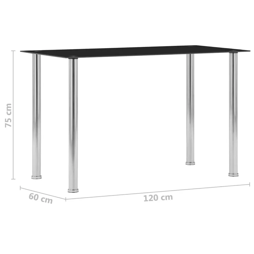 Dining Table Black Tempered Glass Price