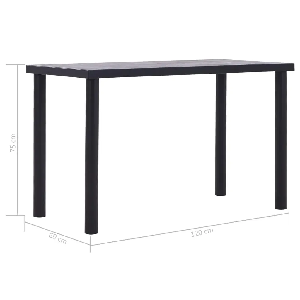 Dining Table Black and Concrete Grey MDF Price
