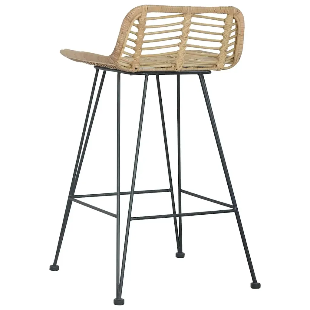 Bar Chairs 2 pcs Natural Rattan Price