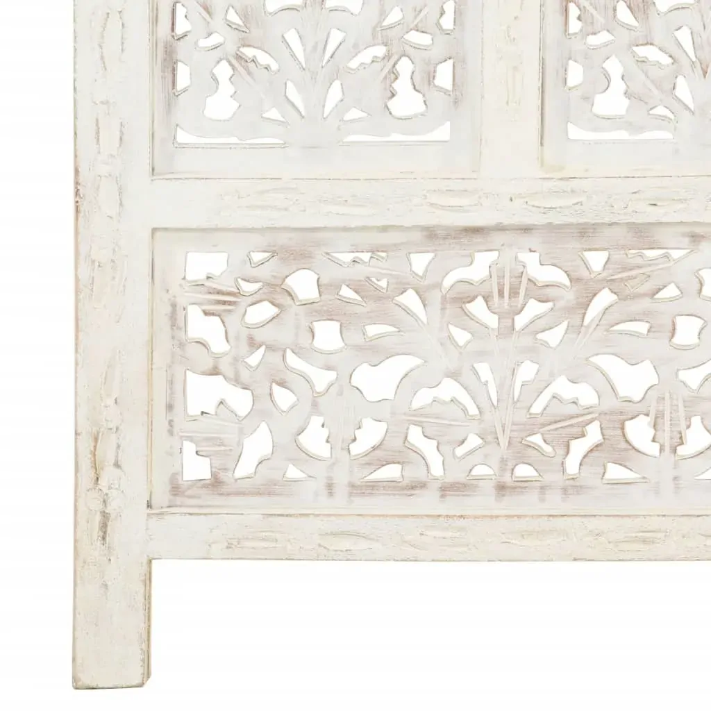 Carneys Hand carved 4-Panel Room Divider 160x165 cm Solid Mango Wood Price