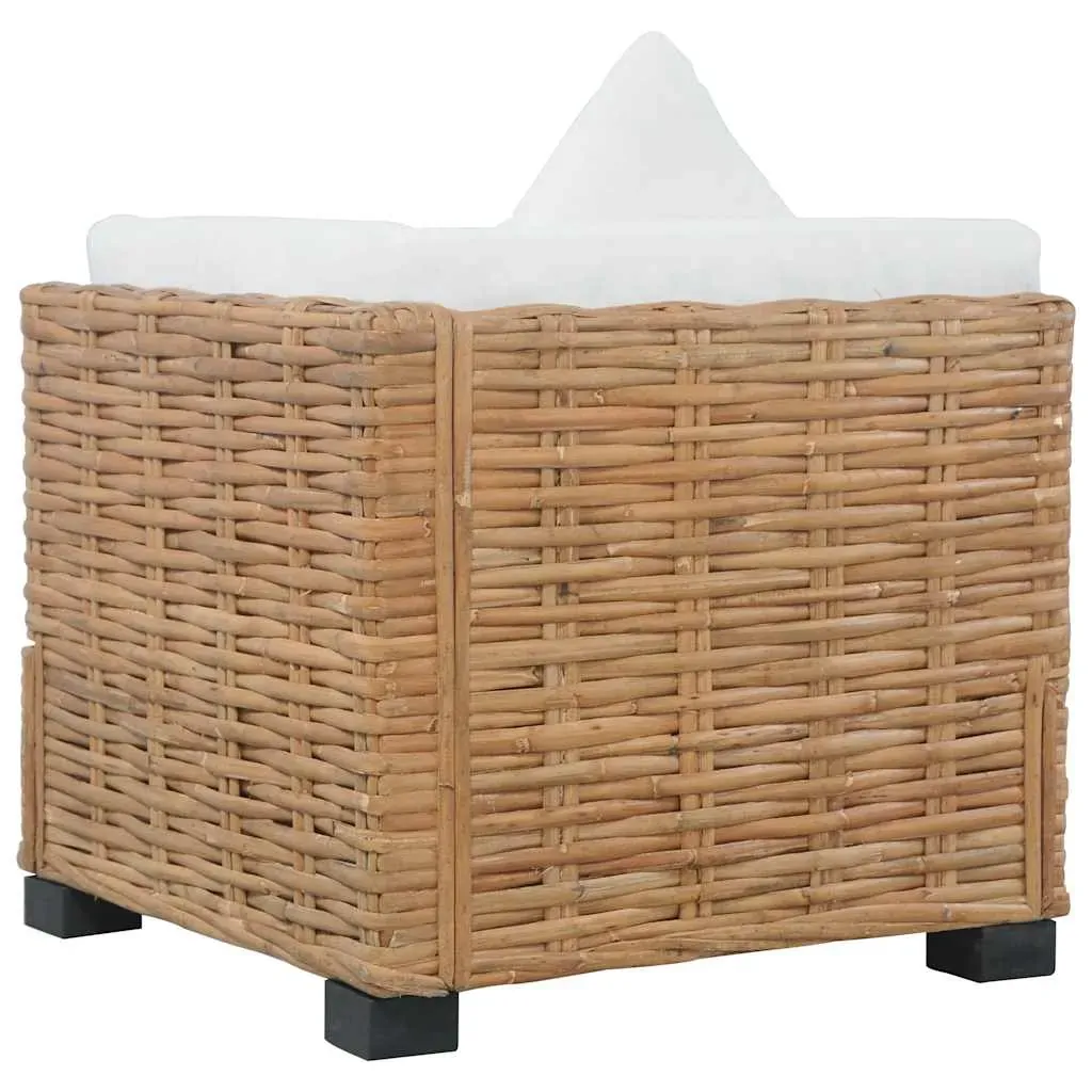 Sofa with Cushions Natural Rattan Price