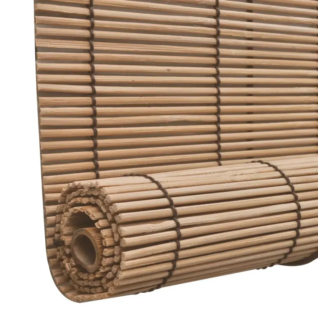 Bamboo Roller Blinds 2 pcs Brown Price
