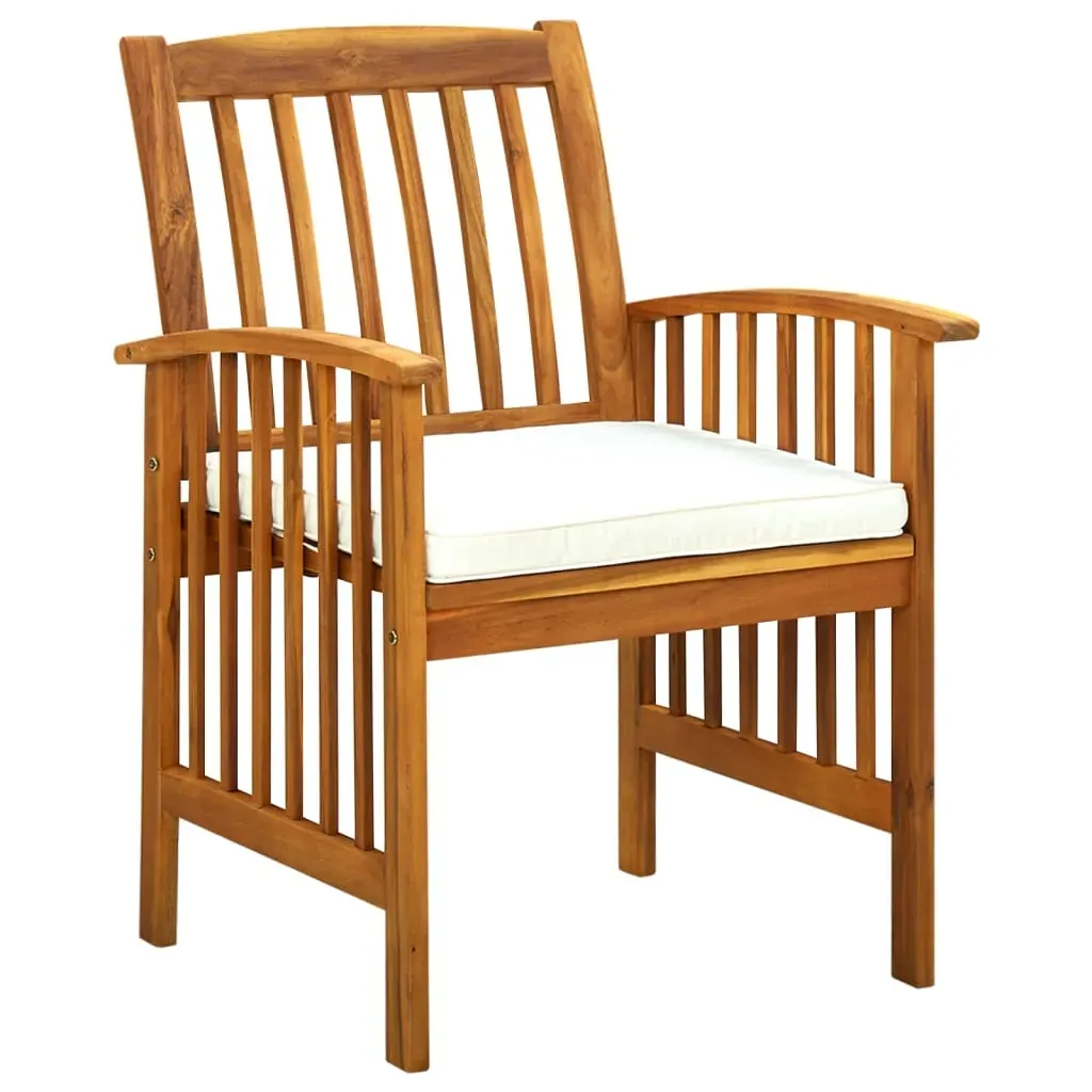 Garden Dining Set with Cushions Solid Acacia Wood Price