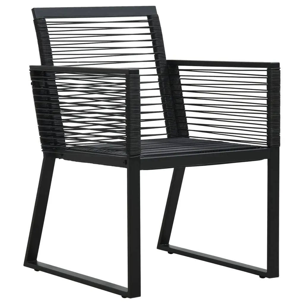 Outdoor Dining Set PVC Rattan Black Price