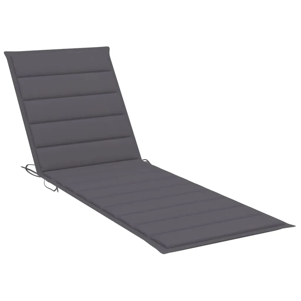 Garden Sun Lounger with Cushion Solid Acacia Wood Price