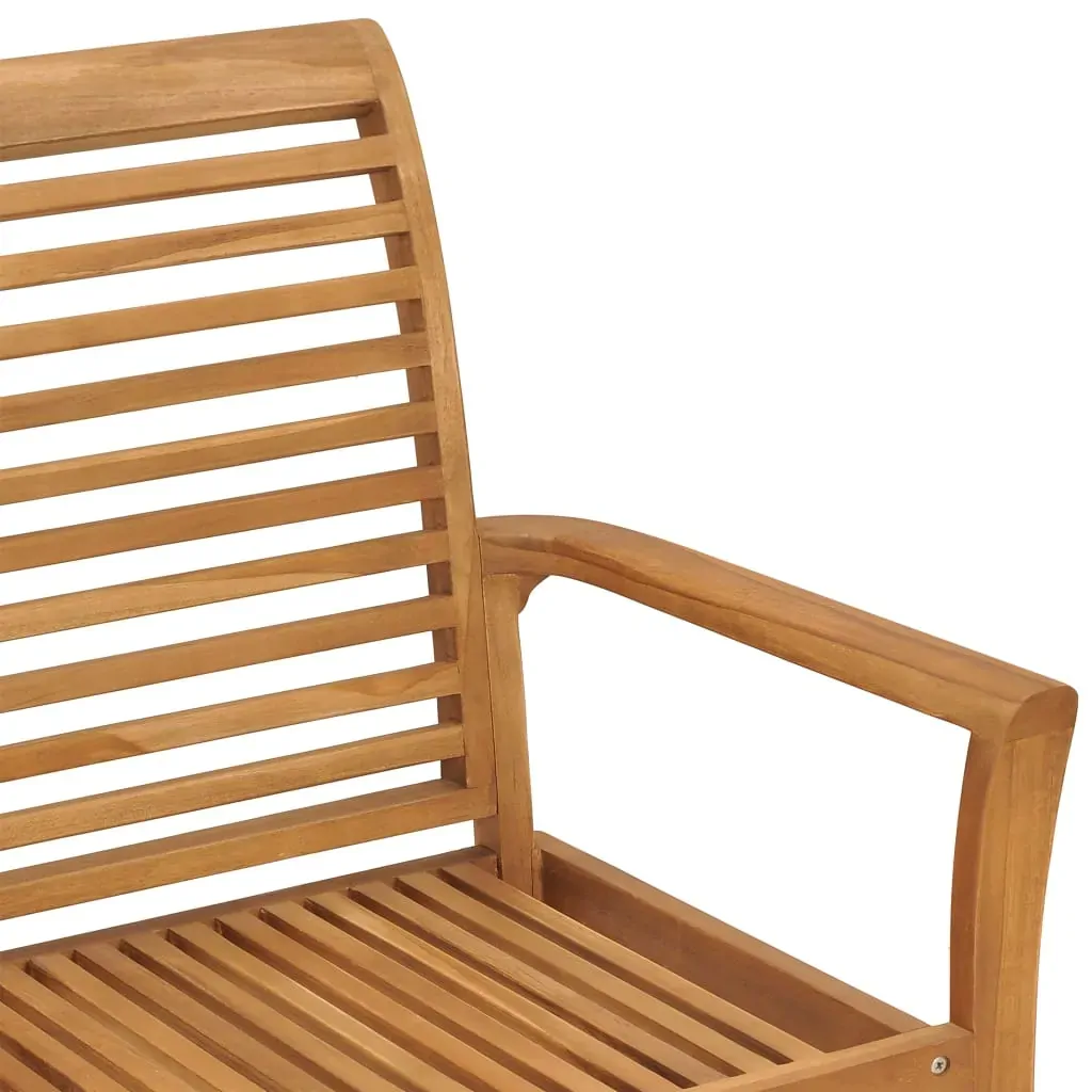 Garden Bench with Cushion 112 cm Solid Teak Wood Price