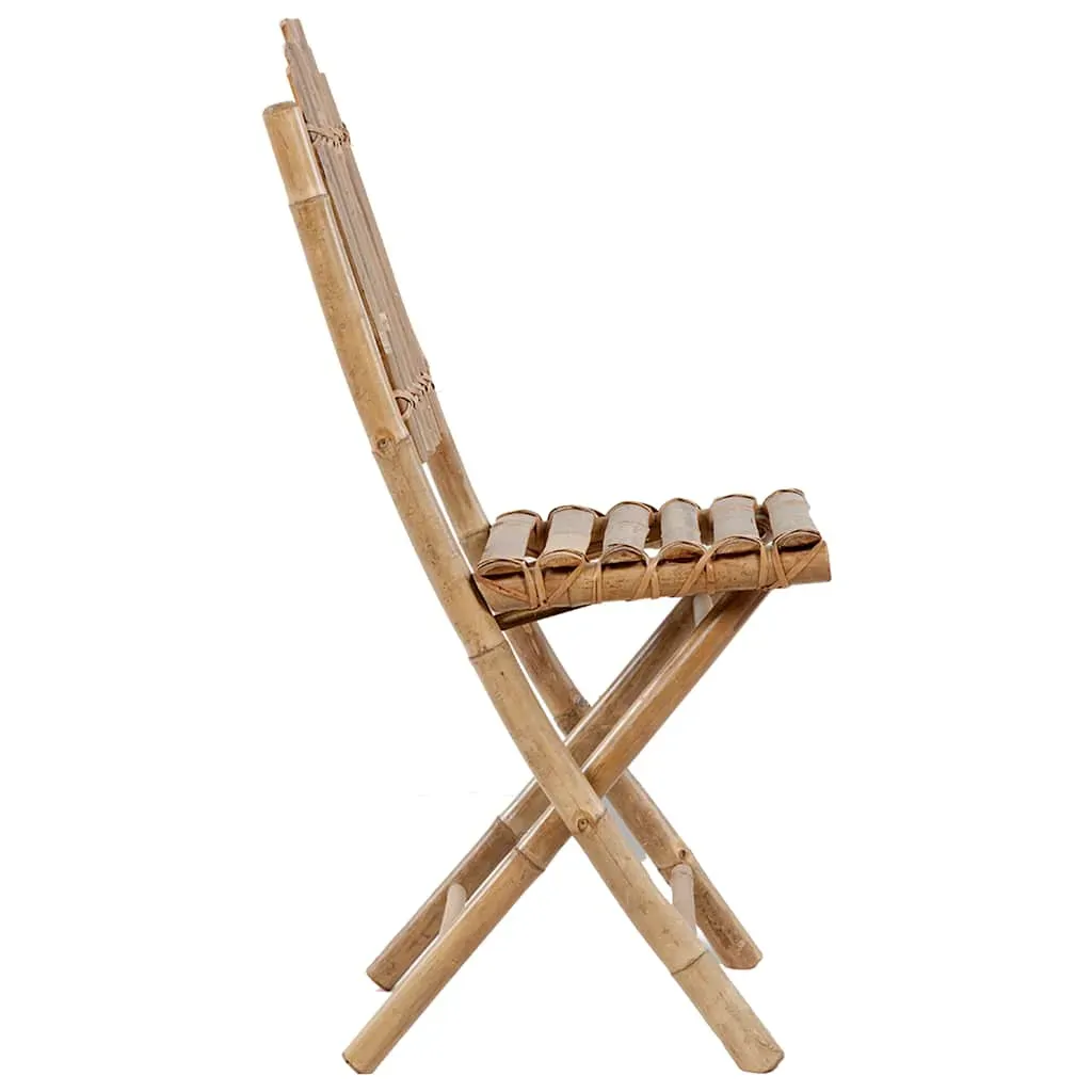 Folding Garden Chairs 2 pcs with Cushions Bamboo Price