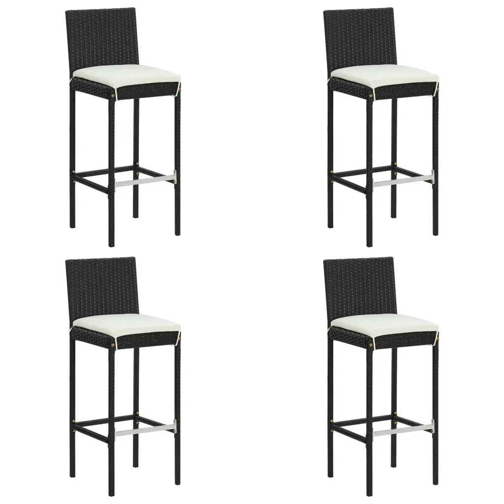 5 Piece Garden Bar Set with Cushions Poly Rattan Price