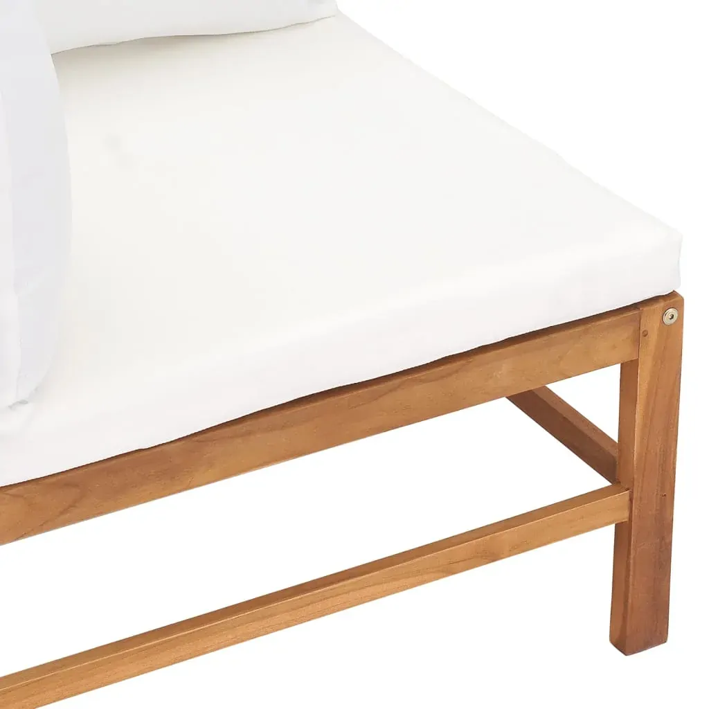 2-seater Garden Bench with Cushions Solid Teak Wood Price