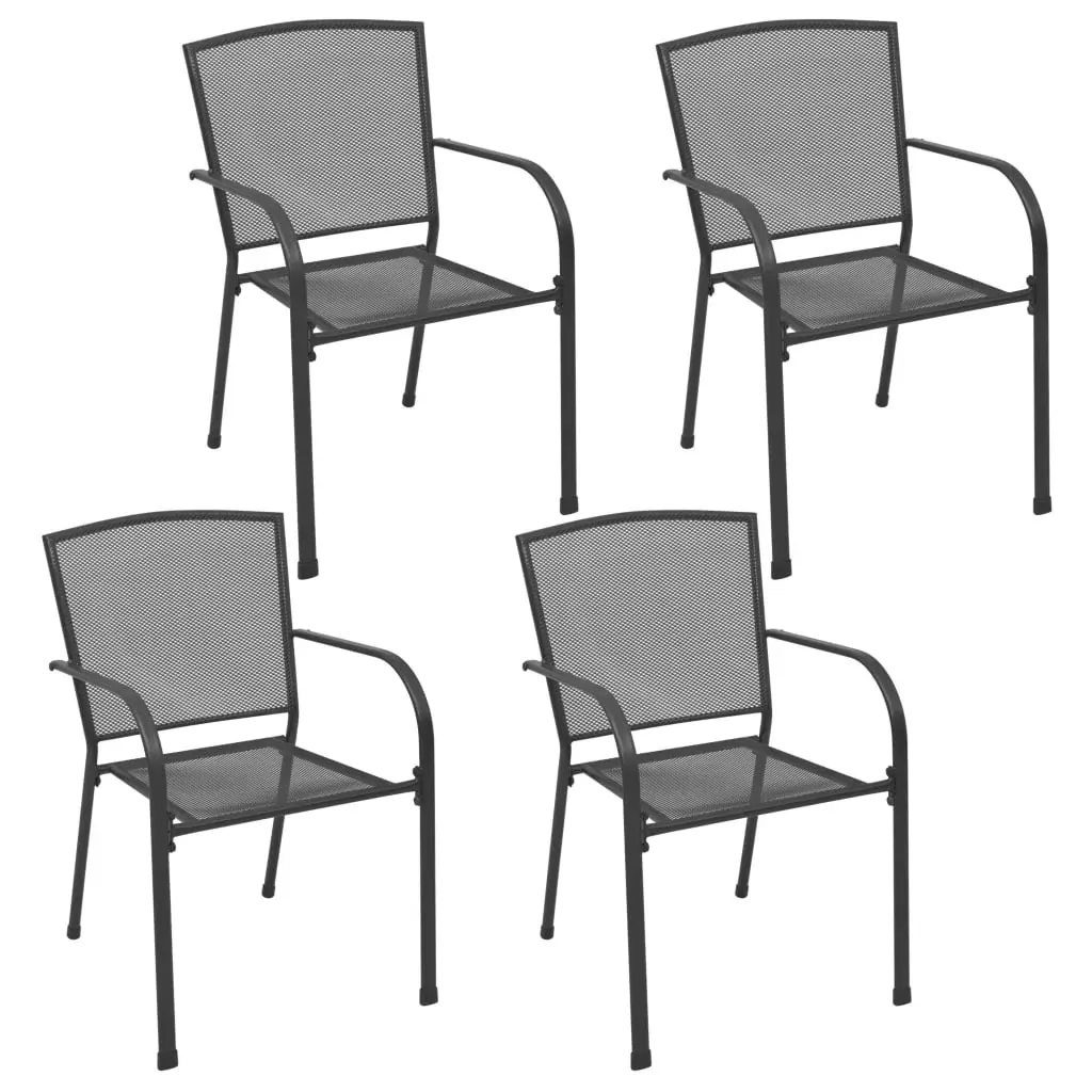 Garden Dining Set Steel Anthracite Price