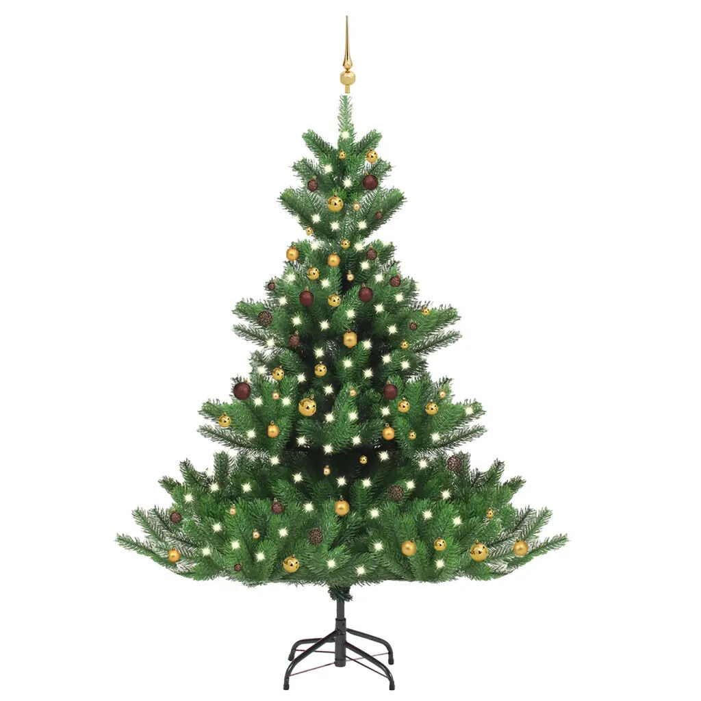 Nordmann Fir Artificial Christmas Tree LED&Ball Set Green Price