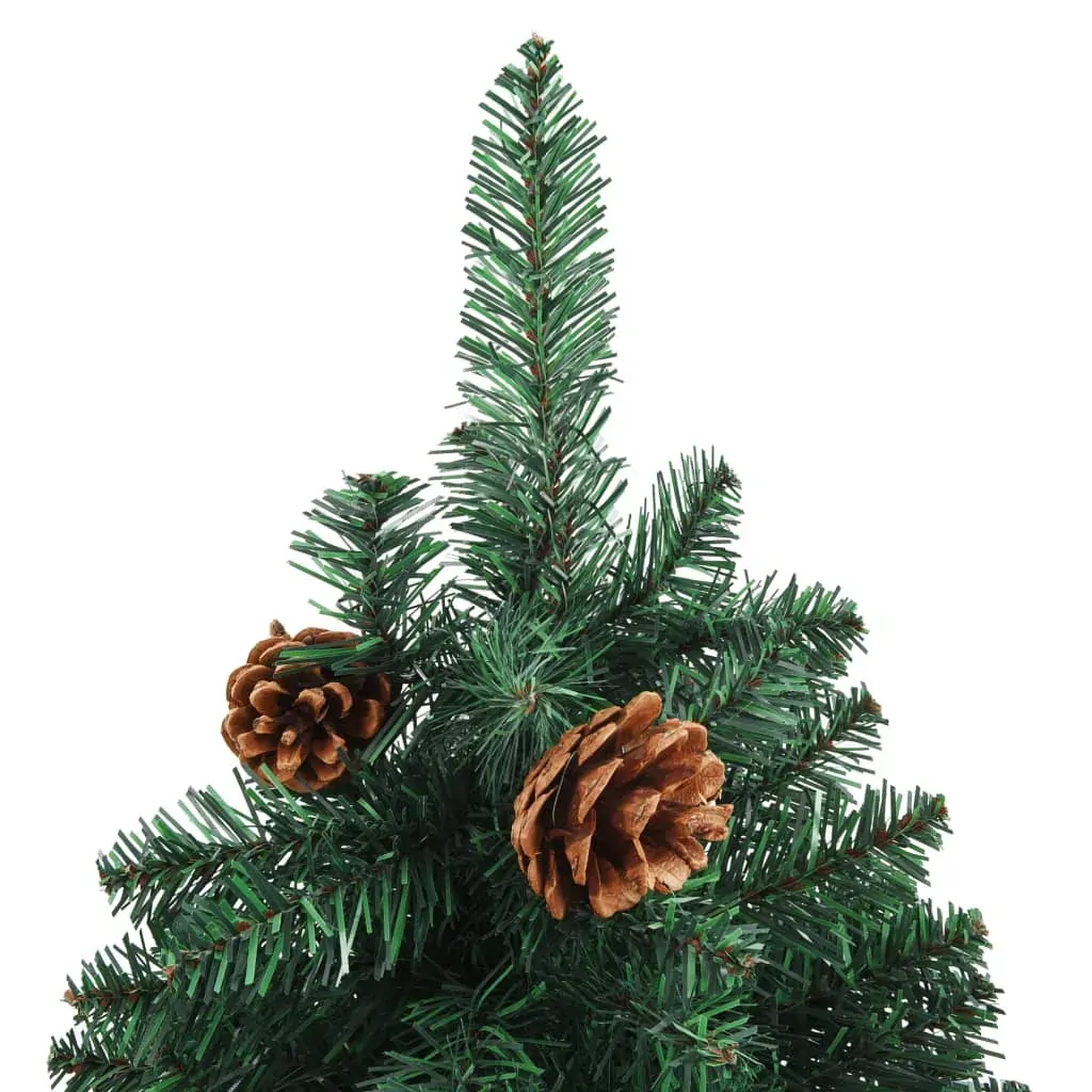 Slim Christmas Tree with LEDs&Real Wood&Cones Price