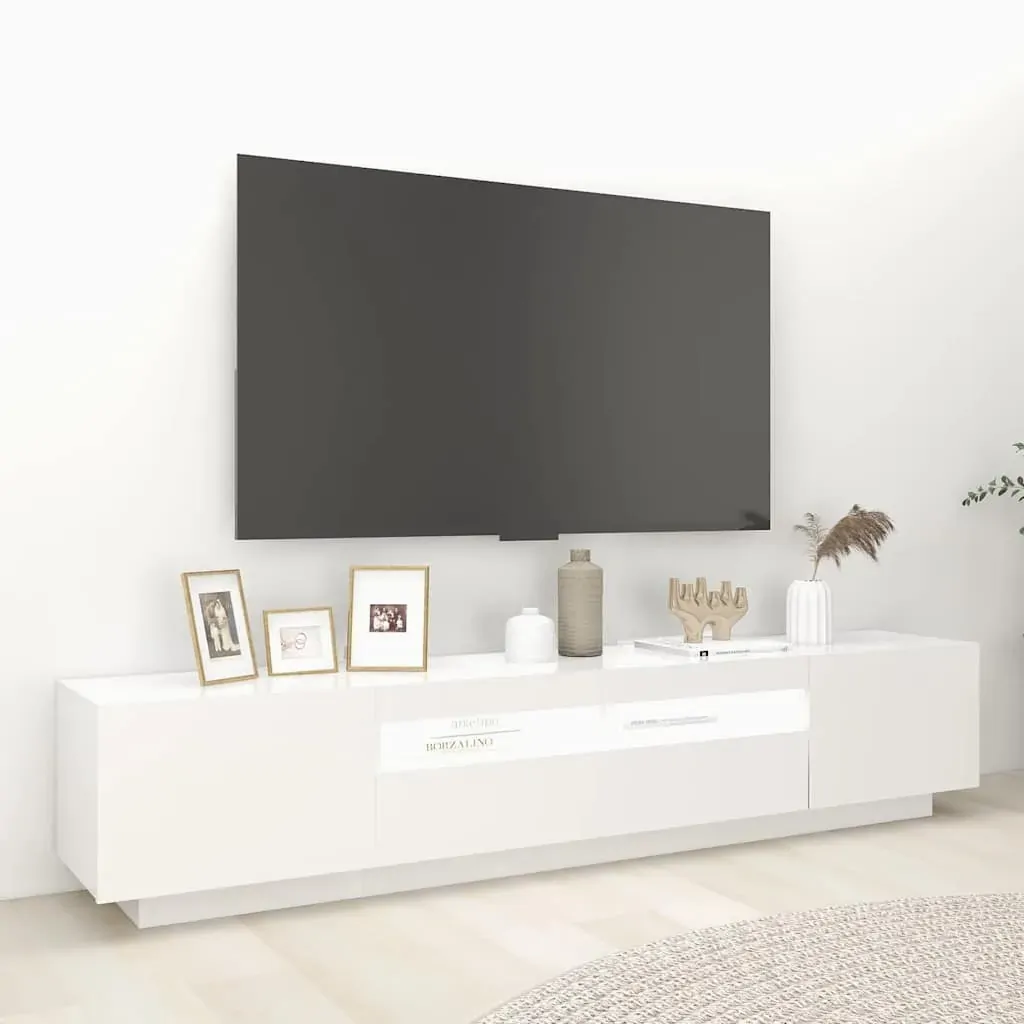Apache TV Cabinet with LED Lights 200x35x40 cm Price
