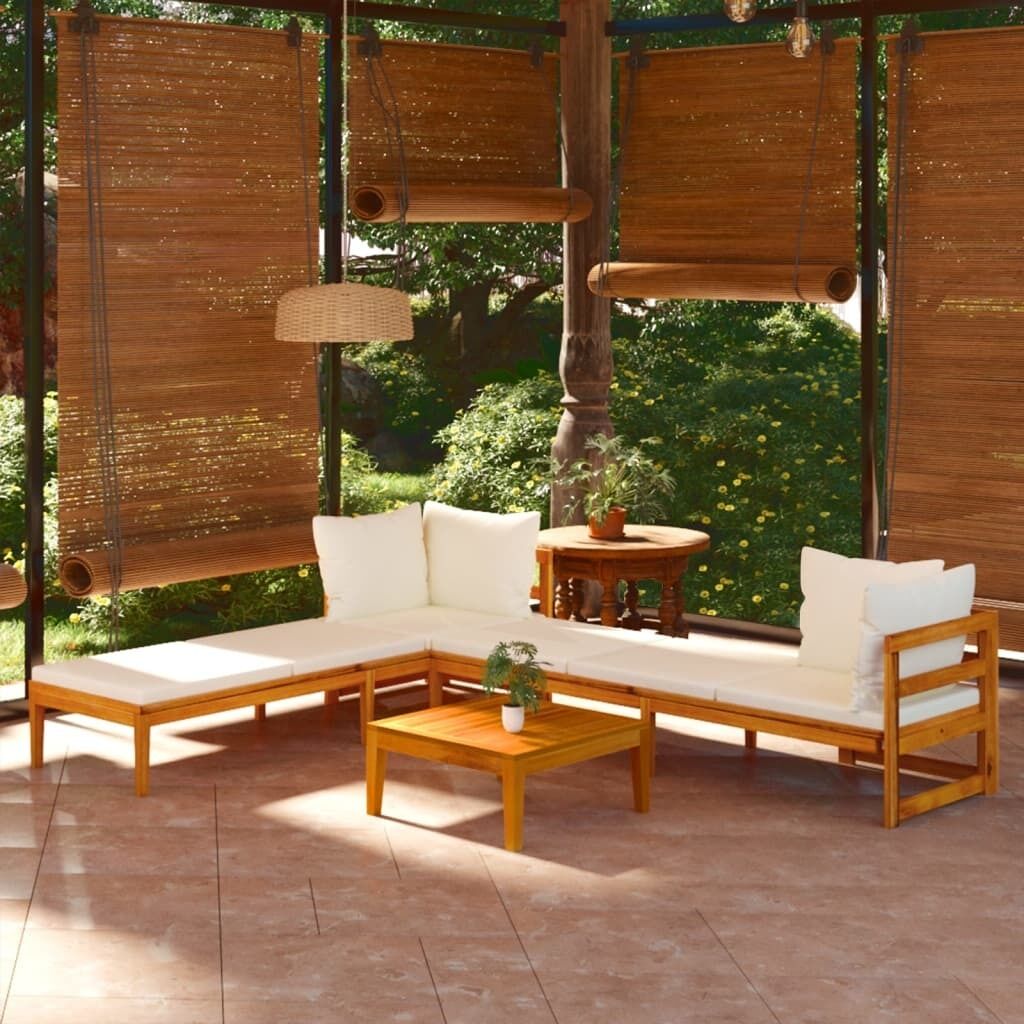 Garden Lounge Set with Cushions Acacia Wood Price