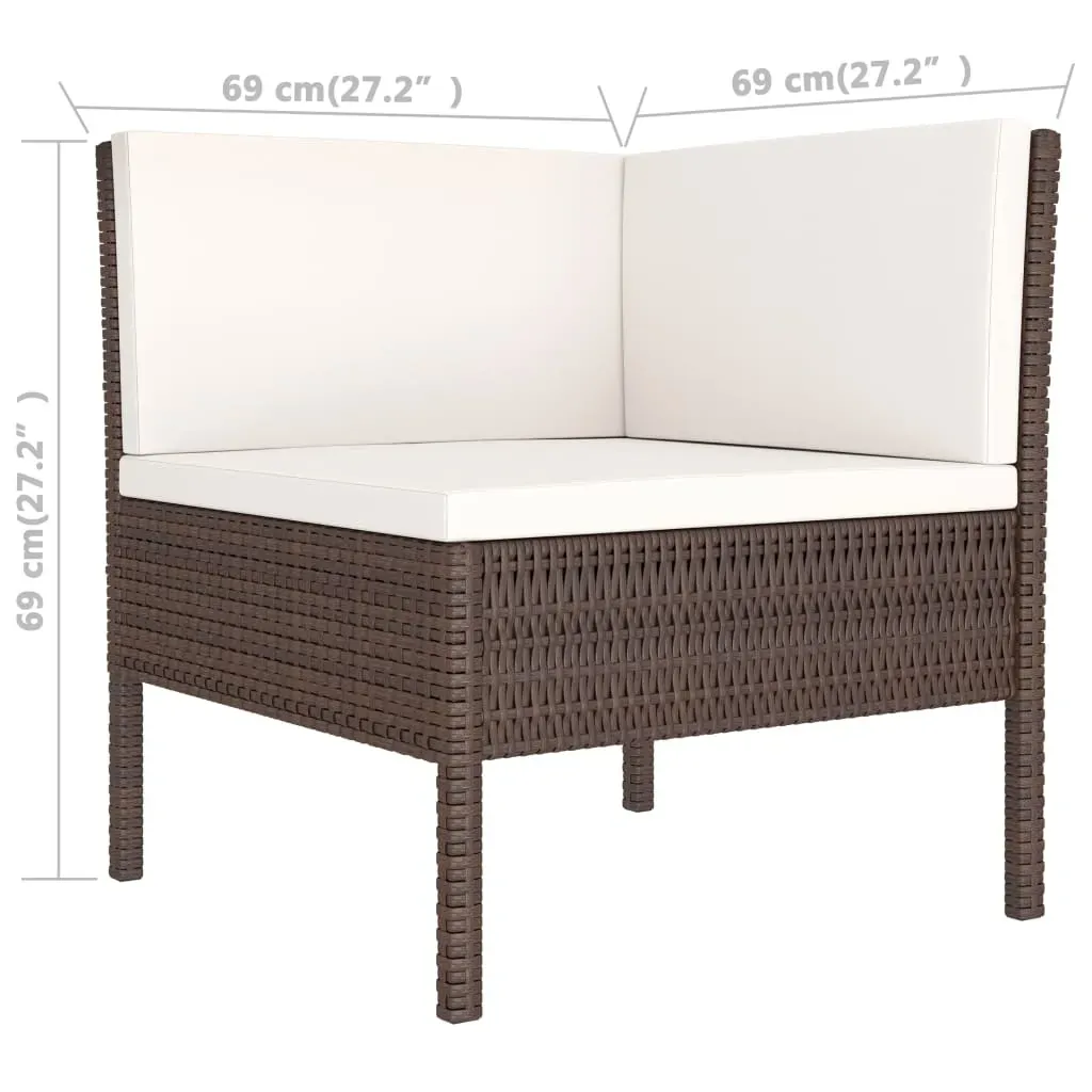 2 Piece Garden Lounge Set with Cushions Poly Rattan Price