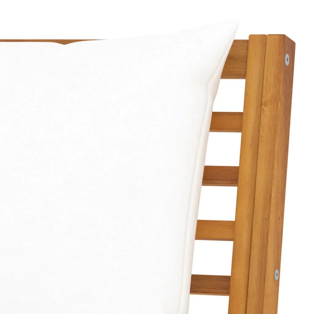 Garden Bench 114.5 cm with Cushion Solid Acacia Wood Price