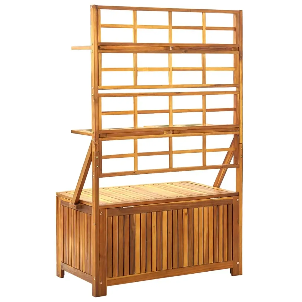 Storage Box with Trellis 99x55x160 cm Solid Acacia Wood Price