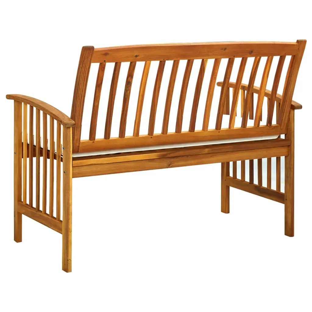 Garden Bench with Cushion Solid Acacia Wood Price