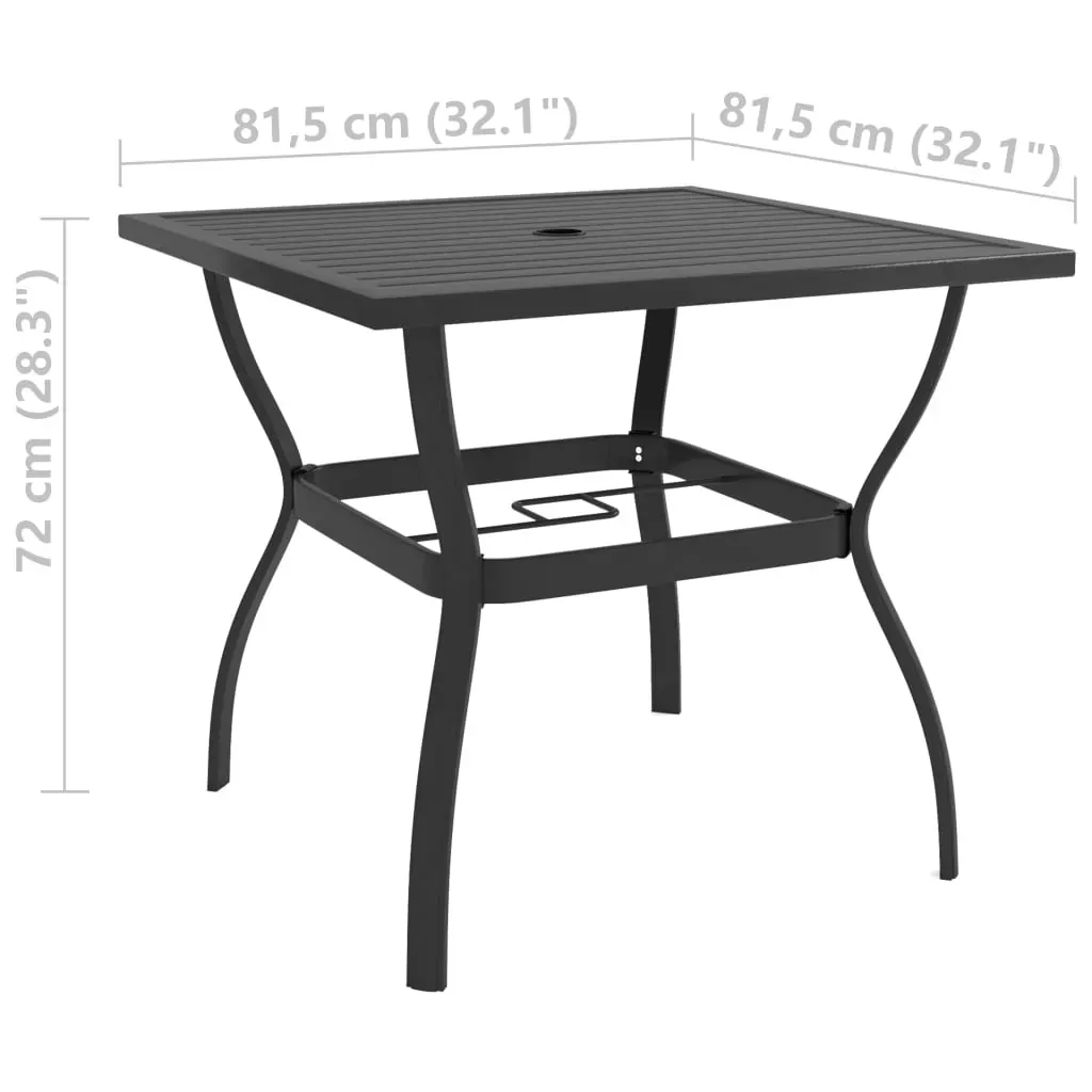 Garden Table Anthracite Steel Price