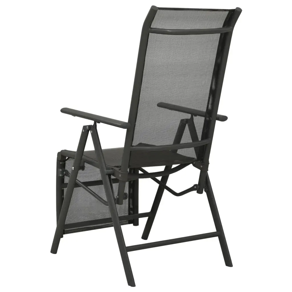 Reclining Garden Chairs 2pcs Textilene and Aluminium Price