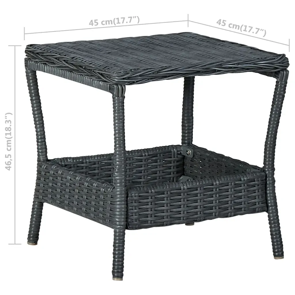 Garden Table 45x45x46.5 cm Poly Rattan Price