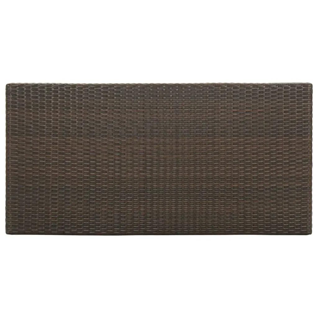 Bar Table with Storage Rack 120x60x110 cm Poly Rattan Price