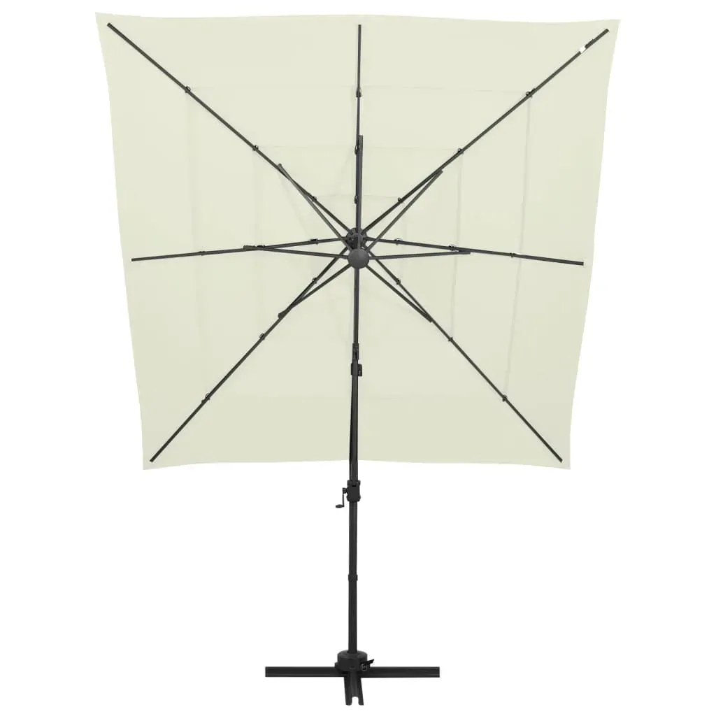 4-Tier Parasol with Aluminium Pole 250x250 cm Price